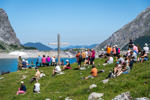 Alpmesse auf der Lünerseealpe mit Pfarrer Hans Tinkhauser, 11. August 2024